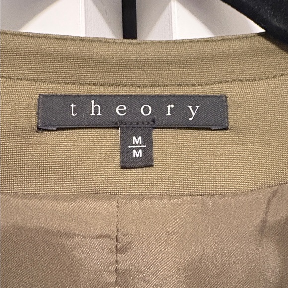[Theory] Yaisa Pryor Mixed Media Leather Long-Sleeve Open Front Jacket Women’s M - Picture 11 of 12